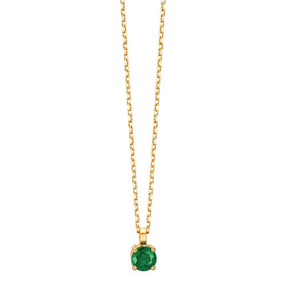 Naszyjnik złoto żółte 750/18 K Szmaragd 0.22 ct 42 cm
