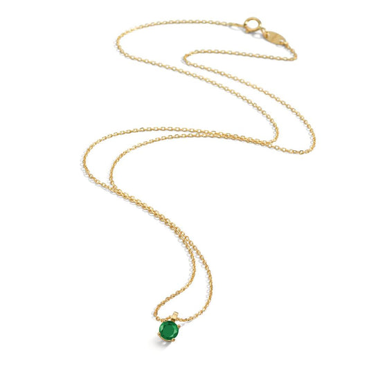 Naszyjnik złoto żółte 750/18 K Szmaragd 0.22 ct 42 cm