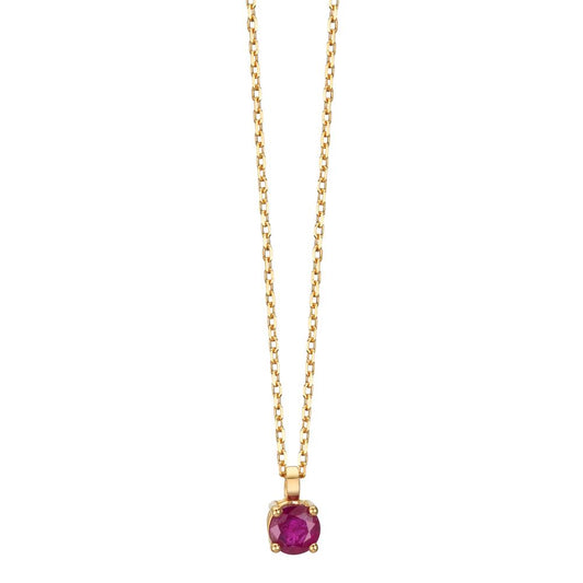Naszyjnik złoto żółte 750/18 K Rubin 0.26 ct 42 cm