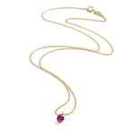 Naszyjnik złoto żółte 750/18 K Rubin 0.26 ct 42 cm