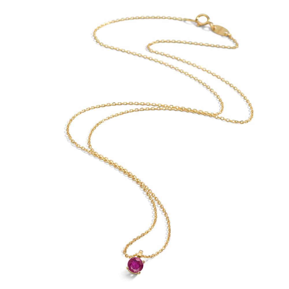 Naszyjnik złoto żółte 750/18 K Rubin 0.26 ct 42 cm
