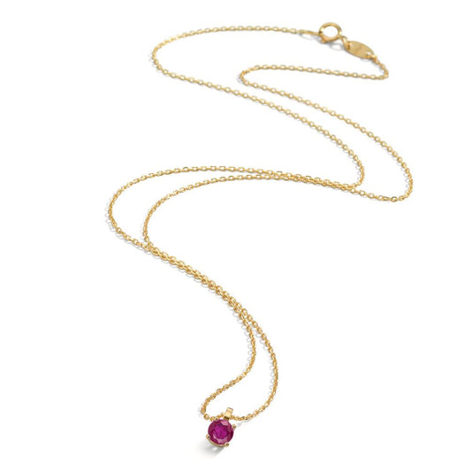 Naszyjnik złoto żółte 750/18 K Rubin 0.26 ct 42 cm