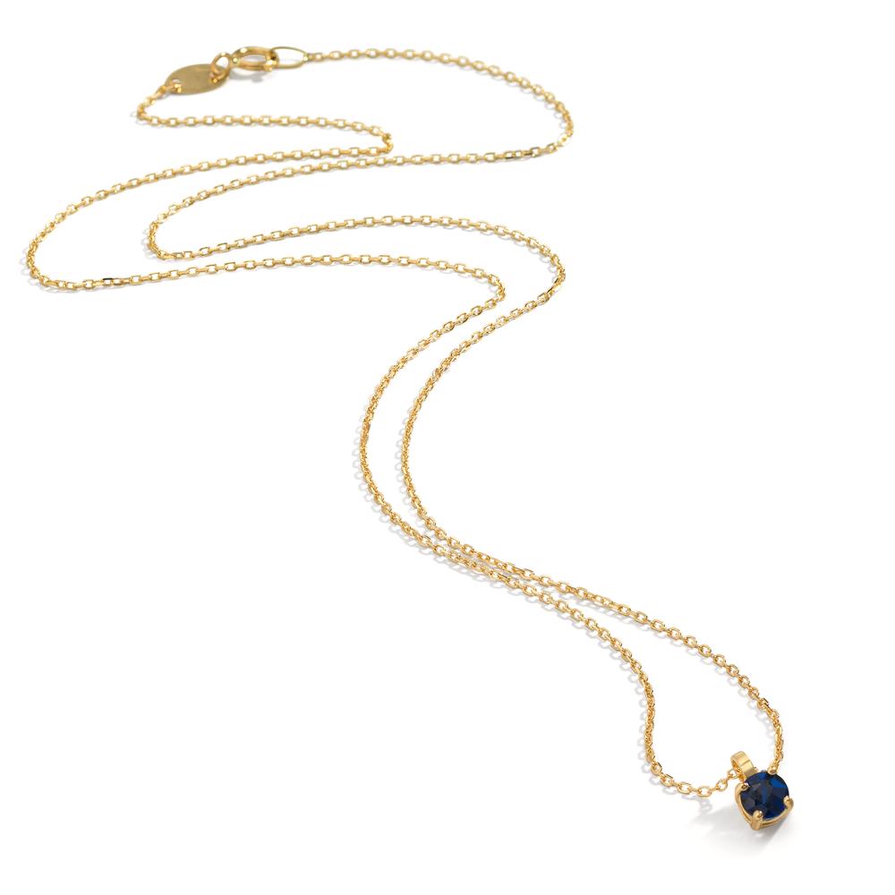 Naszyjnik złoto żółte 750/18 K Szafir 0.28 ct 42 cm