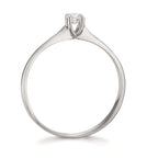 pierścionek zaręczynowy złoto białe 750/18 K Diament 0.09 ct, w-si