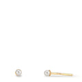 kolczyki wkrętki złoto żółte 375/9 K błyszczące perły, 2 Perły 2-2.5 mm