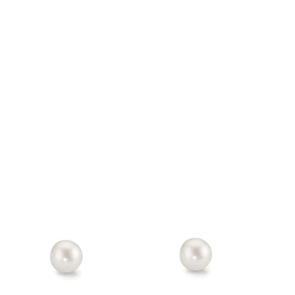 kolczyki wkrętki złoto żółte 375/9 K błyszczące perły, 2 Perły 3-3.5 mm
