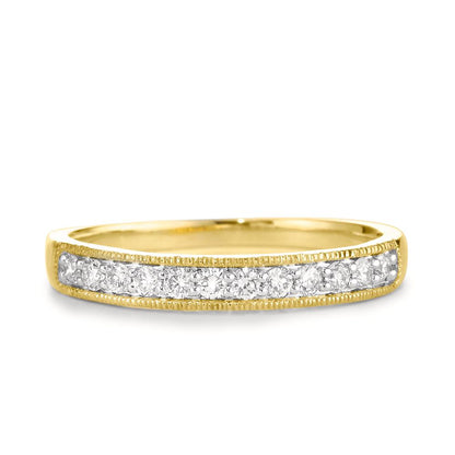 pierścionek pamięci złoto żółte 750/18 K Diament 0.25 ct, 12 kamienie, w-pi3