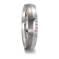 obrączka partnerska stal nierdzewna, tytan Diament 0.09 ct, 6 kamienie, w-si