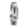 obrączka partnerska stal nierdzewna, tytan Diament 0.045 ct, 3 kamienie, w-si