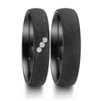 obrączka partnerska cyrkon Diament 0.045 ct, 3 kamienie, w-si