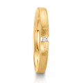 obrączka partnerska złoto żółte 750/18 K Diament 0.015 ct, w-si
