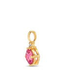 wisiorek złoto żółte 750/18 K Topaz różowy, Topaz biały Ø6.5 mm