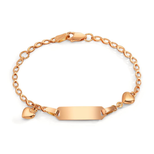 bransoletka z grawerem złoto czerwone 750/18 K Serce 12-14 cm