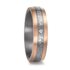 obrączka partnerska tantal 999, złoto różowe 585/14 K Diament 0.02 ct, w-si