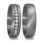 obrączka partnerska tantal 999 Diament laboratoryjny 0.25 ct, 10 kamienie, tw-vsi