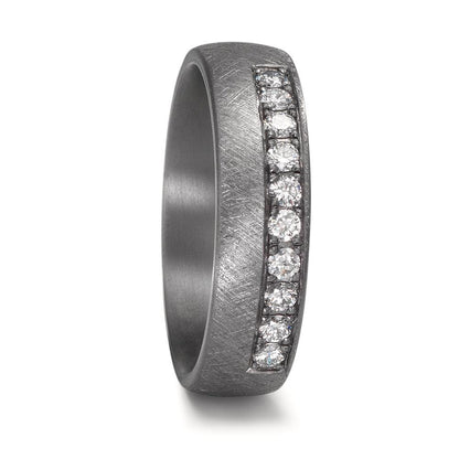 obrączka partnerska tantal 999 Diament laboratoryjny 0.25 ct, 10 kamienie, tw-vsi