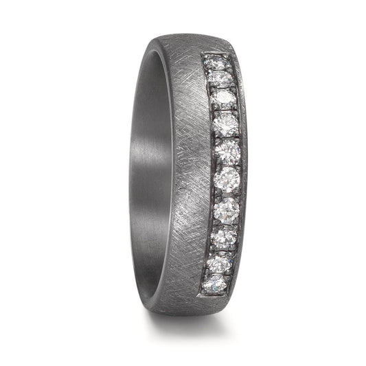 obrączka partnerska tantal 999 Diament laboratoryjny 0.25 ct, 10 kamienie, tw-vsi