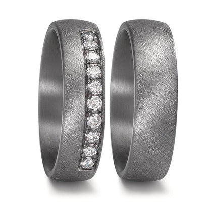 obrączka partnerska tantal 999 Diament laboratoryjny 0.25 ct, 10 kamienie, tw-vsi
