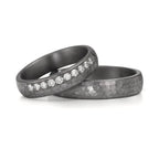 obrączka partnerska tantal 999 Diament laboratoryjny 0.25 ct, 10 kamienie, tw-vsi