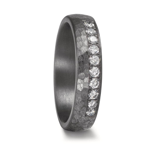 obrączka partnerska tantal 999 Diament laboratoryjny 0.25 ct, 10 kamienie, tw-vsi