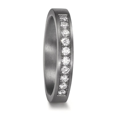 obrączka partnerska tantal 999 Diament laboratoryjny 0.25 ct, 10 kamienie, tw-vsi