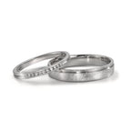 obrączka partnerska platyna 950 Diament 0.075 ct, 10 kamienie, w-si