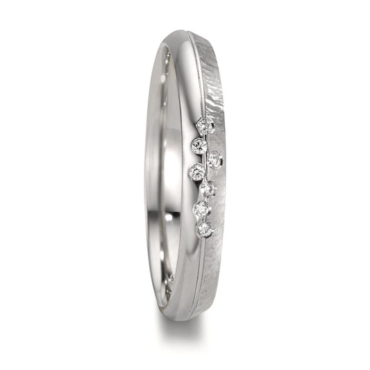 obrączka partnerska platyna 950 Diament 0.035 ct, 7 kamienie, w-si