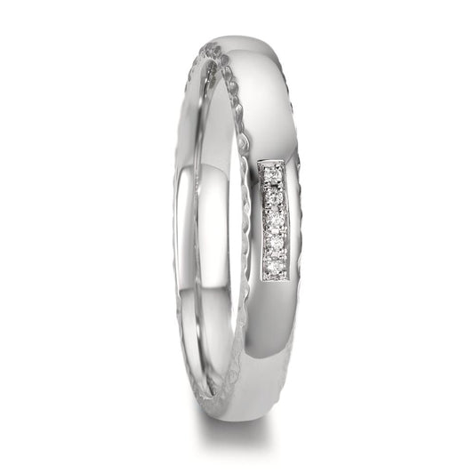 obrączka partnerska platyna 950 Diament 0.02 ct, 5 kamienie, w-si