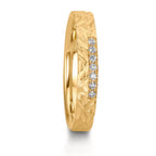 obrączka partnerska złoto żółte 750/18 K Diament 0.063 ct, 7 kamienie, w-si