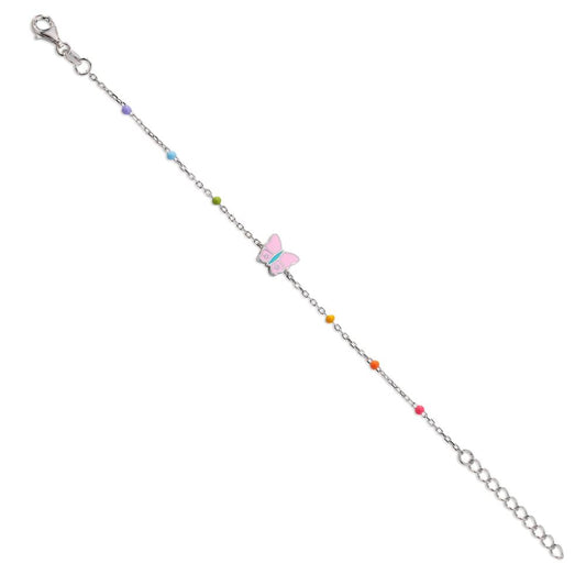 bransoletka srebro rodowany motyl 16-19 cm