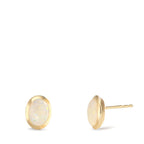kolczyki wkrętki złoto żółte 375/9 K Opal 2 kamienie