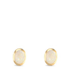 kolczyki wkrętki złoto żółte 375/9 K Opal 2 kamienie