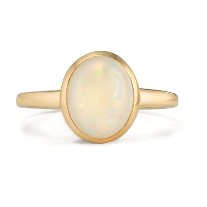 pierścionek złoto żółte 375/9 K Opal