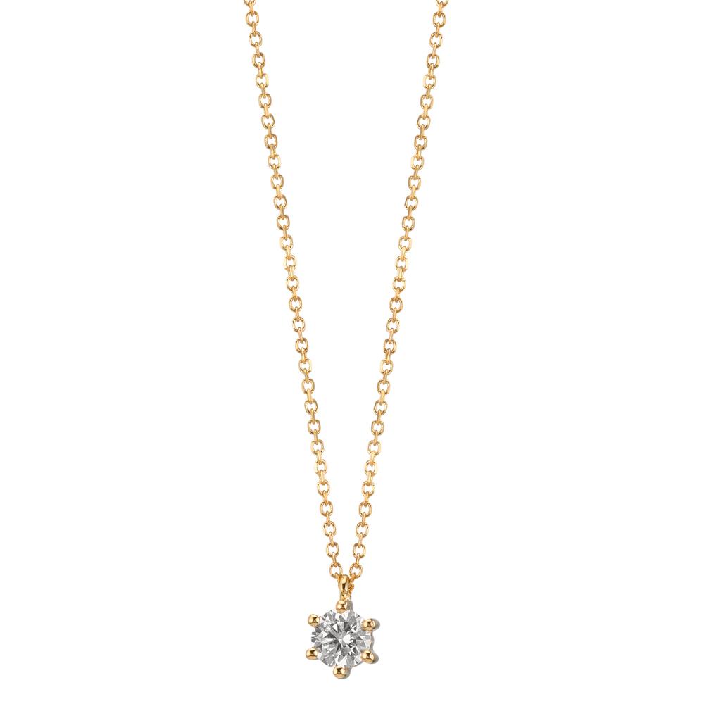 Naszyjnik złoto żółte 750/18 K Diament 0.15 ct, w-si 42-45 cm