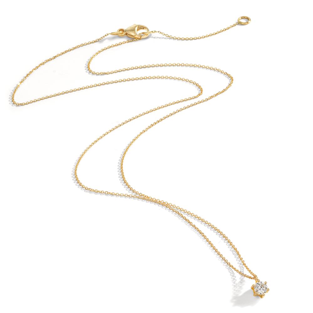 Naszyjnik złoto żółte 750/18 K Diament 0.15 ct, w-si 42-45 cm
