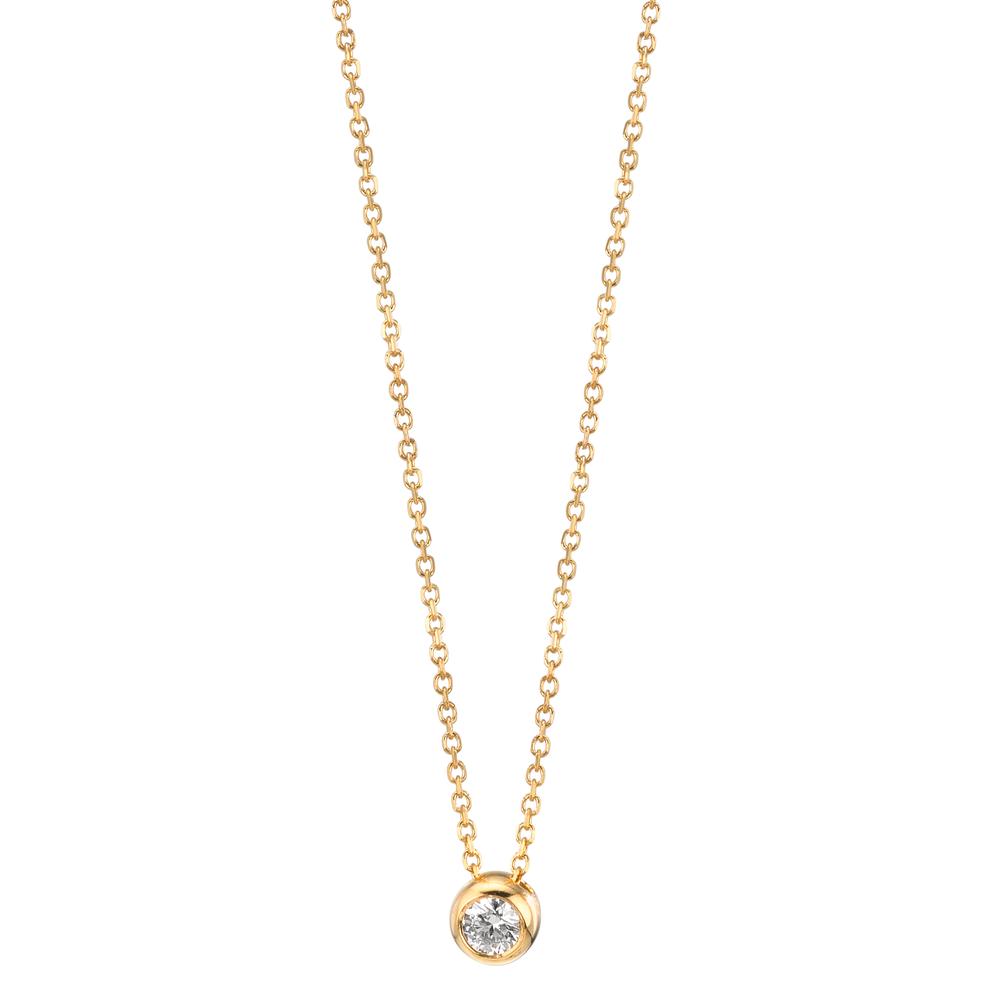 Naszyjnik złoto żółte 750/18 K Diament 0.05 ct, w-si 42-45 cm