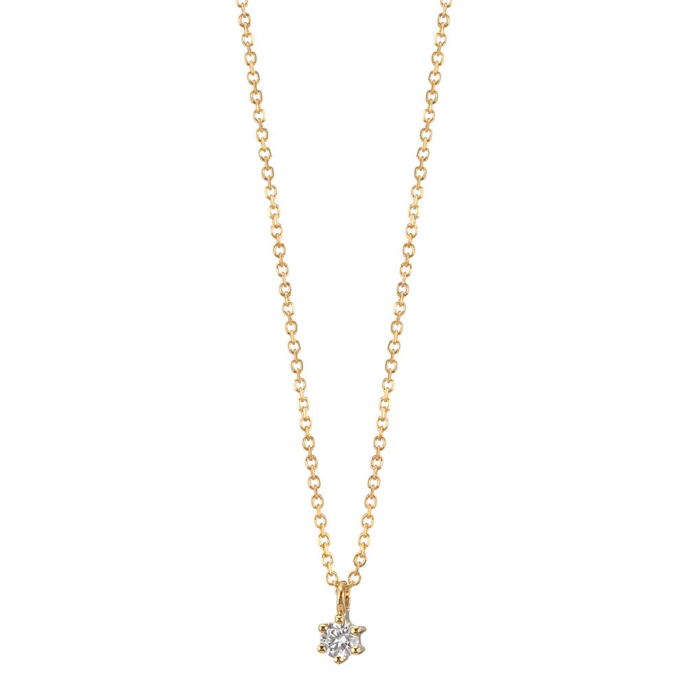 Naszyjnik złoto żółte 750/18 K Diament 0.05 ct, w-si 42-45 cm