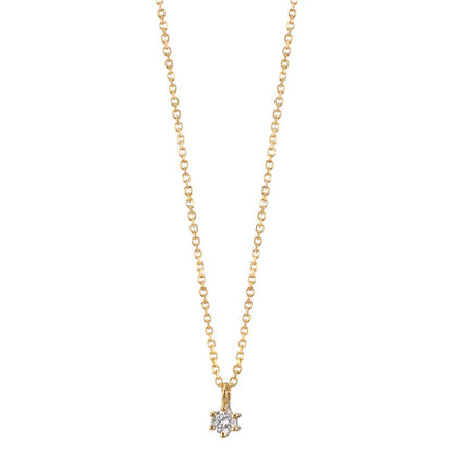 Naszyjnik złoto żółte 750/18 K Diament 0.05 ct, w-si 42-45 cm