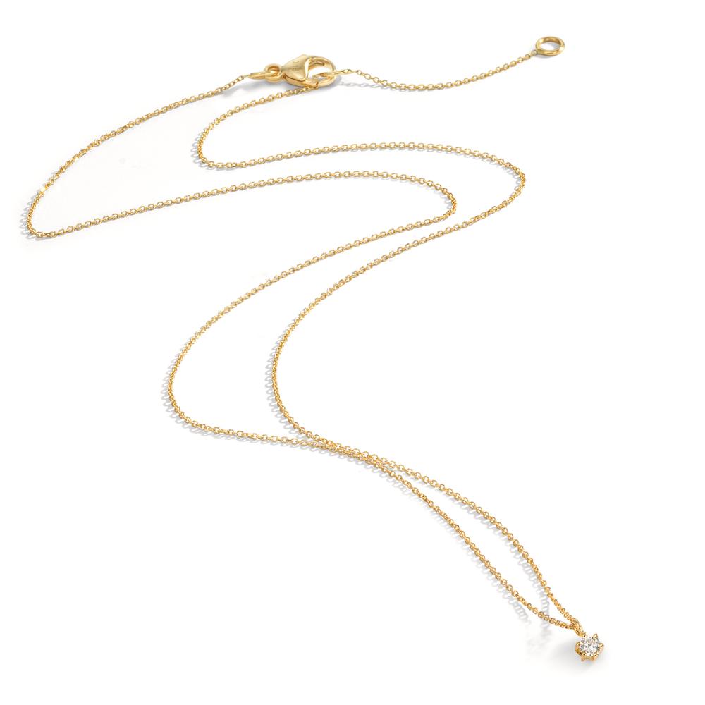 Naszyjnik złoto żółte 750/18 K Diament 0.05 ct, w-si 42-45 cm