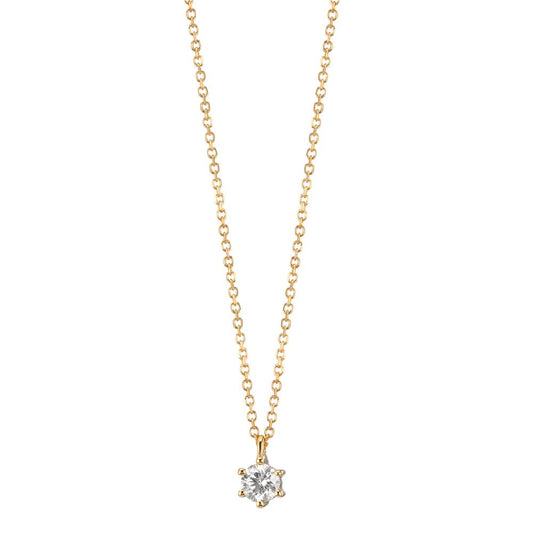 Naszyjnik złoto żółte 750/18 K Diament 0.10 ct, w-si 42-45 cm