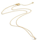 Naszyjnik złoto żółte 750/18 K Diament 0.10 ct, w-si 42-45 cm