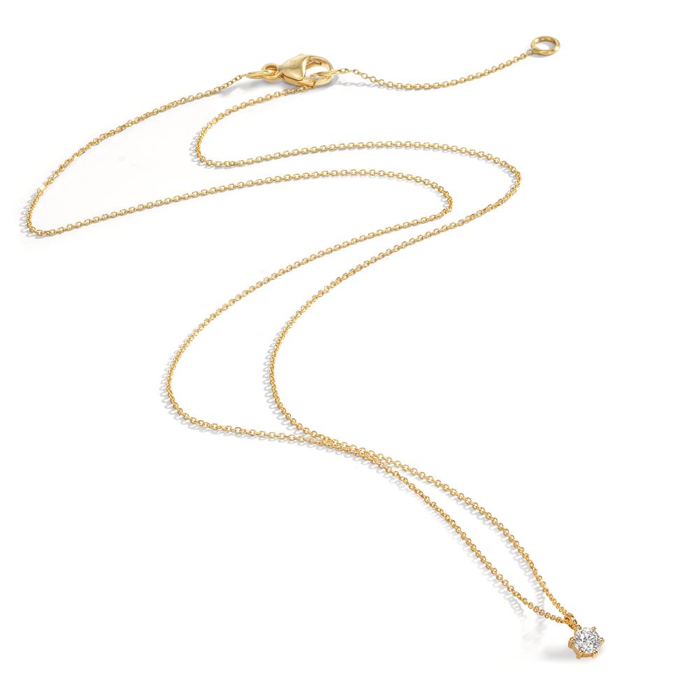 Naszyjnik złoto żółte 750/18 K Diament 0.10 ct, w-si 42-45 cm