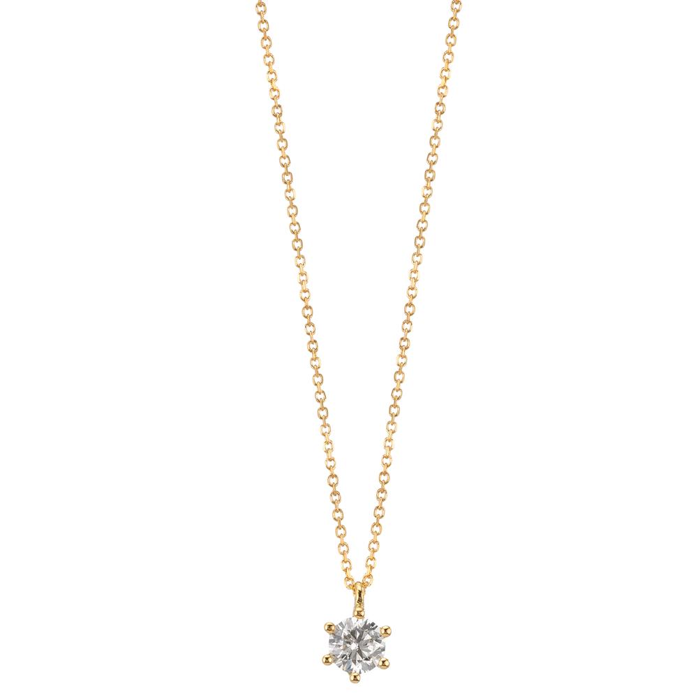 Naszyjnik złoto żółte 750/18 K Diament 0.25 ct, w-si 42-45 cm