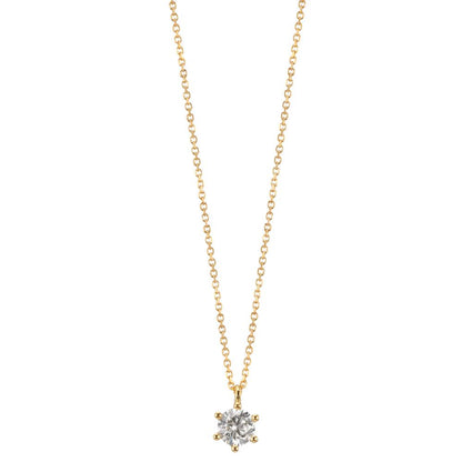 Naszyjnik złoto żółte 750/18 K Diament 0.25 ct, w-si 42-45 cm