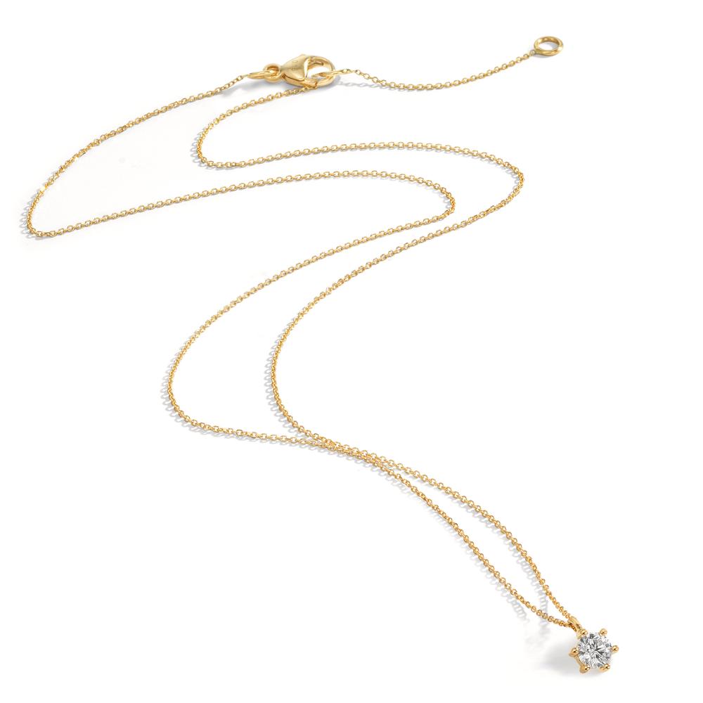 Naszyjnik złoto żółte 750/18 K Diament 0.25 ct, w-si 42-45 cm
