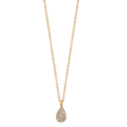 Naszyjnik złoto żółte 750/18 K Diament 0.04 ct, 9 kamienie, w-si 42-45 cm