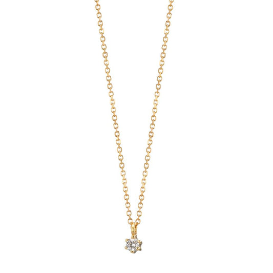 Naszyjnik złoto żółte 750/18 K Diament 0.03 ct, w-si 42-45 cm