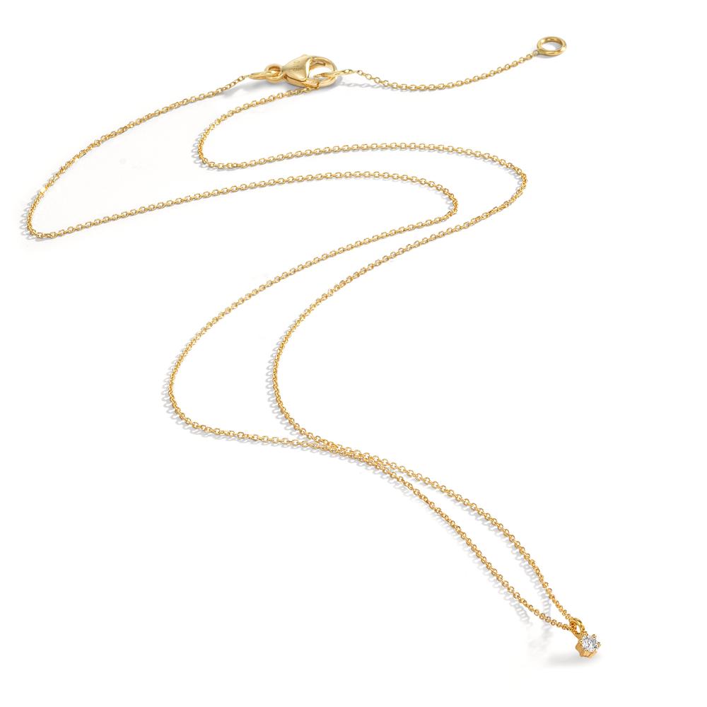 Naszyjnik złoto żółte 750/18 K Diament 0.03 ct, w-si 42-45 cm