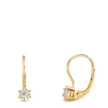 kolczyki wiszące złoto żółte 750/18 K Diament 0.17 ct, 2 kamienie, w-si