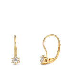 kolczyki wiszące złoto żółte 750/18 K Diament 0.17 ct, 2 kamienie, w-si